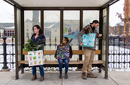 Blue Q Shopper ~ People I Want to Meet: Dogs. Reusable grocery bag, sturdy, easy-to-clean, perfect for dog lovers, 15"h x 16"w x 6"d, made From 95% recycled material.