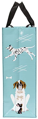 Blue Q Shopper ~ People I Want to Meet: Dogs. Reusable grocery bag, sturdy, easy-to-clean, perfect for dog lovers, 15"h x 16"w x 6"d, made From 95% recycled material.