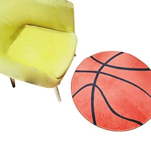 SUBONE11HKA Sport Fans Basketball Designed Round Mat Area Rug Floor Carpets for Nursery Bedroom Kids Room Living Room Decorations Radius 15.7"= Diameter 31"