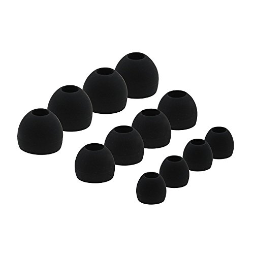 ALXCD Ear Gel for LG Tone Active+ HBS-A100 Stereo Headset, S/M/L 3 Sizes 6 Pairs Soft Silicone Replacement Earbud Tip, Fit for LG HBSA100 HBS-A100 LG Tone Active+ [6 Pair](Black)