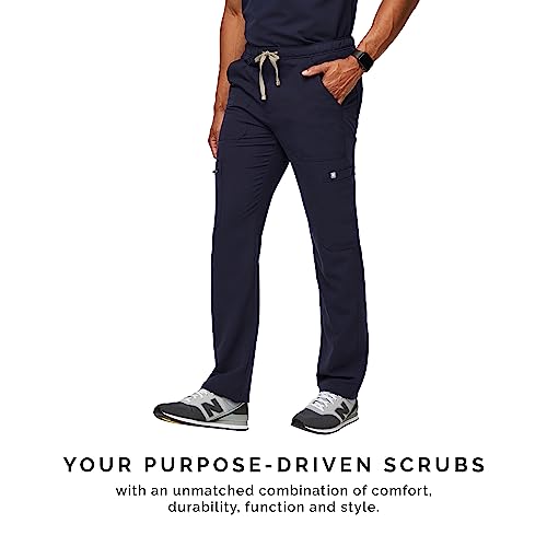 FIGS Cairo Cargo Scrub Pants for Men – Navy Blue, XL