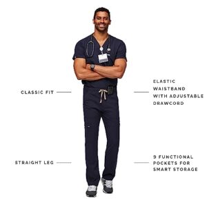 FIGS Cairo Cargo Scrub Pants for Men – Navy Blue, XL