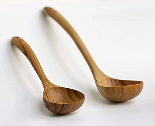 FAAY Ladle, Serving Ladle, Cooking/Kitchen Ladle | 100% Eco Friendly Server Gravy Ladle, Wooden Kitchen Tool, Hand Carved Wood Unique Grain Ladle (Original Ladle)