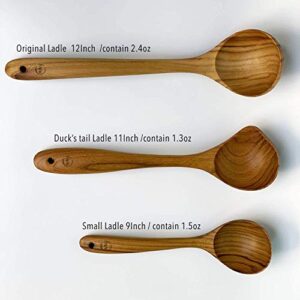 FAAY Ladle, Serving Ladle, Cooking/Kitchen Ladle | 100% Eco Friendly Server Gravy Ladle, Wooden Kitchen Tool, Hand Carved Wood Unique Grain Ladle (Original Ladle)