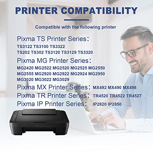 CSSTAR Remanufactured 245XL 246XL Ink Cartridges Replacement for Canon 245 246 PG-245XL CL-246XL for PIXMA MX492 MX490 MX492 MG2522 MG2520 MG2922 IP2820 MG2920 MG2420 Printer (1 Black,1 Tri-Color)