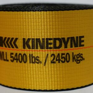 Mytee Products Kinedyne Winch Straps 4" x 30' Gold Heavy Duty Tie Down w/Flat Hooks WLL# 5400 lbs | 4 Inch Cargo Control for Flatbed Truck Utility Trailer (10 Pack)