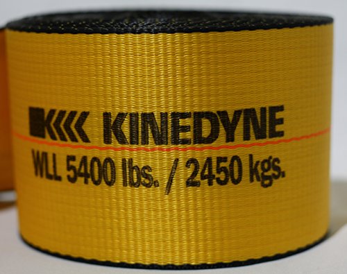 Mytee Products Kinedyne Winch Straps 4" x 30' Gold Heavy Duty Tie Down w/Flat Hooks WLL# 5400 lbs | 4 Inch Cargo Control for Flatbed Truck Utility Trailer (10 Pack)