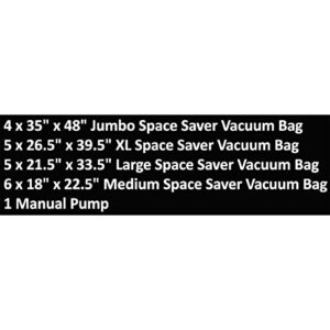 Vacuum Storage Bags-Space Saving Air Tight Compression-Shrink Down Closet Clutter, Store and Organize Clothes, Linens, Seasonal Items by Everyday Home