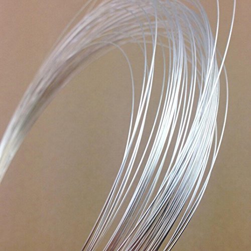 Adabele 5 Feet Authentic Sterling Silver Wire Half Hard Jewelry Wire Round Beading Wire (Wire 0.6mm/22 Gauge/0.024 Inch) SS282-0.6