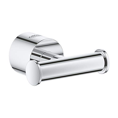 GROHE Atrio Robe Hook Starlight Chrome, 8.0 x 7.0 x 9.0 cm