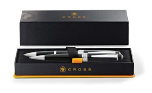 cross bailey black lacquer ballpoint pen & selectip rollerball pen