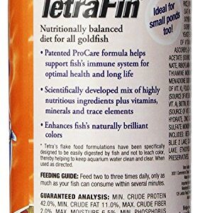 Tetra TetraFin Goldfish Flakes Food with ProCare, 4.4 oz