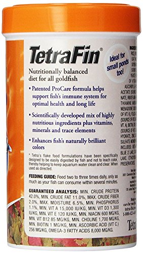 Tetra TetraFin Goldfish Flakes Food with ProCare, 4.4 oz