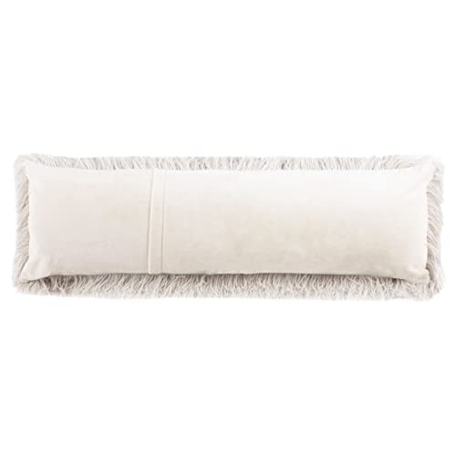 Safavieh Collection Shag Modish Metallic Snow 20" Throw Pillow, 22"x22"