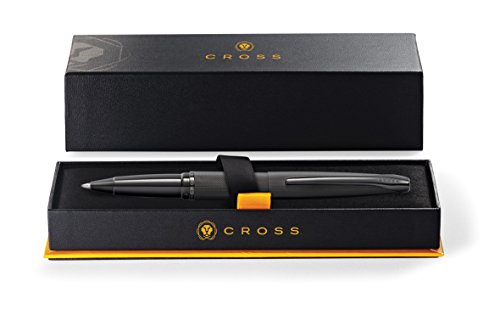 Cross ATX Brushed Metallic Refillable Gel Ink Rollerball Pen, Medium Rollerball, Includes Premium Gift Box - Brushed Black