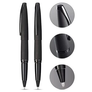 Cross ATX Brushed Metallic Refillable Gel Ink Rollerball Pen, Medium Rollerball, Includes Premium Gift Box - Brushed Black