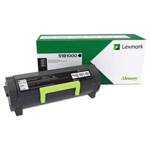 lexmark 51b1000 unison toner cartridge, black - in retail packaging