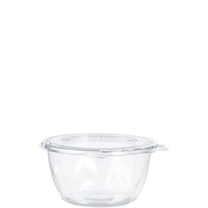 dart ctr16bf 16 oz. pet hinged bowl, flat lid, pet, clear (pack of 240)