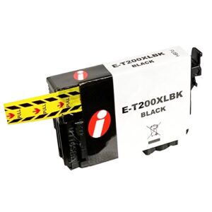 INK4WORK 4 Pack 200XL Remanufactured Ink Cartridge Replacement for Epson T200XL T200 XL Expression XP-410 XP-400 XP-310 XP-200, Workforce WF-2520 WF-2530 WF-2540 (Black, 4-Pack)