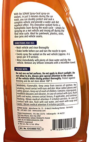 Sonax (243400) Spray and Seal - 25.36 fl. oz.