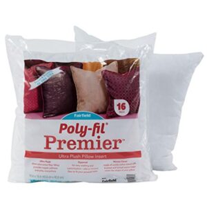 Fairfield Poly-Fil Premier Pillow, 16" x 16", White