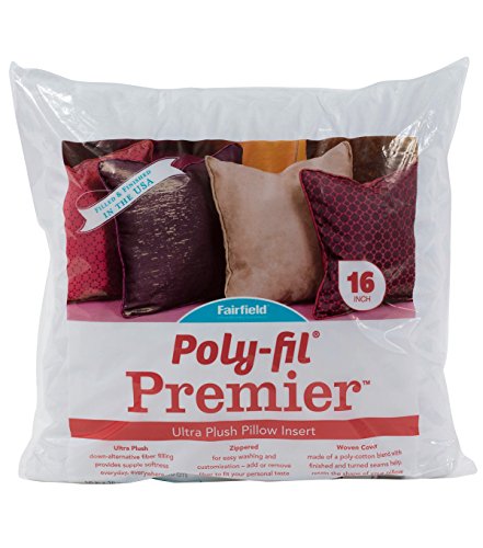 Fairfield Poly-Fil Premier Pillow, 16" x 16", White