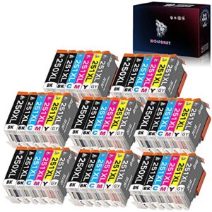 wolfgray compatible ink cartridge replacement for canon pgi-250 cli-251 pgi-250xl cli-251xl pixma ip8720 pixma mg6320 pixma mg6620 pixma mg7120 pixma mg7520 inkjet printer (8large bk+8bk+8c+8m+8y+8gy)