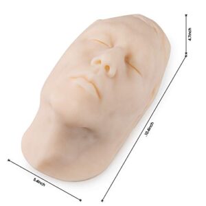 Injection Training Mannequin Face Model Head Model for Micro-Plastic Teaching, Practice Training to Medical Student, Doctor, Esthetician