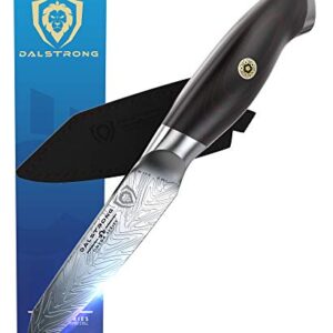 Dalstrong Paring Knife - 4 inch - Omega Series - BD1N-V Hyper Steel Kitchen Knife - G10 Woven Fiberglass Handle - Razor Sharp Knife - Leather Sheath Included