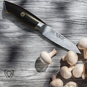 Dalstrong Paring Knife - 4 inch - Omega Series - BD1N-V Hyper Steel Kitchen Knife - G10 Woven Fiberglass Handle - Razor Sharp Knife - Leather Sheath Included