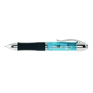 itoya xenon retractable ballpoint pen with rubber grip, 1.0mm medium point, turquoise (xe-100tq)