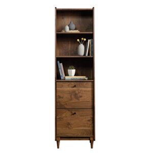 Sauder 2 tier Harvey Park Narrow Bookcase, Grand Walnut finish