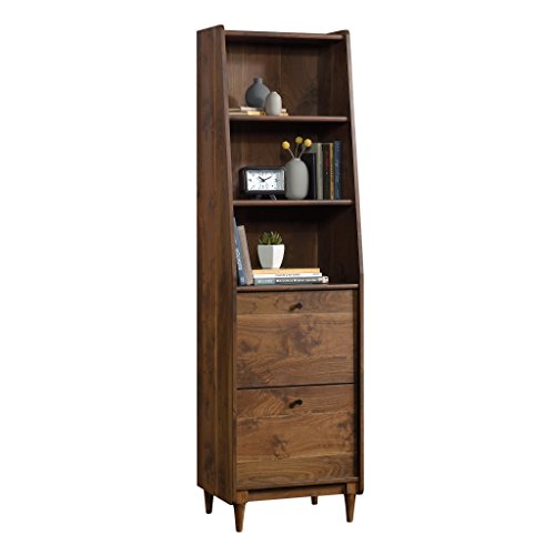 Sauder 2 tier Harvey Park Narrow Bookcase, Grand Walnut finish