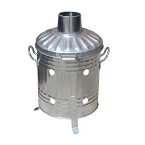 ambassador galvanized mini garden incinerator (11.4 x 10.4 x 9.3in) (silver)