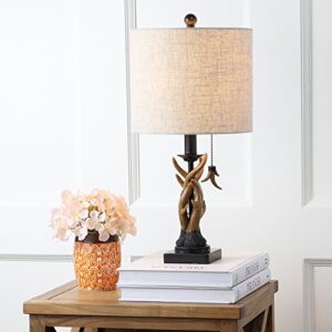 JONATHAN Y JYL1031A Gaston 20.5" Resin Mini LED Table Lamp, Farmhouse, Traditional, Cottage, Rustic, Office, Living Room, Family Room, Dining Room, Bedroom, Hallway, Foyer, Brown