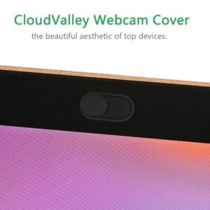 CloudValley Webcam Cover Slide, [5 Pack] 0.6mm-Thin Metal Web Camera Cover Sticker for MacBook Pro, MacBook Air, Laptop, iMac, PC, Surfcase, iPhone 8/7/6 Plus, Privacy Cover, Black-5 pcs