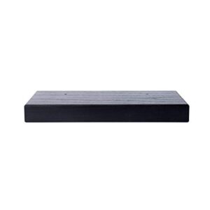 melannco floating wall mount chunky shelves, 18 inch, black