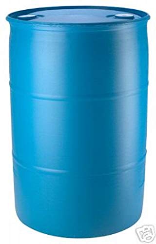 55 Gallon Blue Water Barrel | Solid Mold |2 Inch Bung Holes, Good for Long Term Drinking Water Use | BPA Free