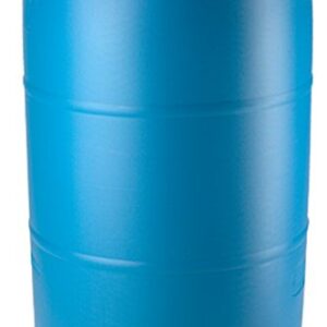 55 Gallon Blue Water Barrel | Solid Mold |2 Inch Bung Holes, Good for Long Term Drinking Water Use | BPA Free