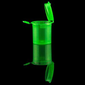 dragon chewer 6 dram pop top bottles - small storage containers - 300 pcs (translucent green)