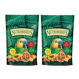 lafeber tropical fruit nutri-berries parrot food 10 oz bag (2 pack)