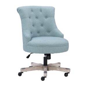 Linon Amzn0240 Talia Light Blue Office Chair, Gray