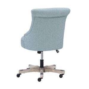 Linon Amzn0240 Talia Light Blue Office Chair, Gray