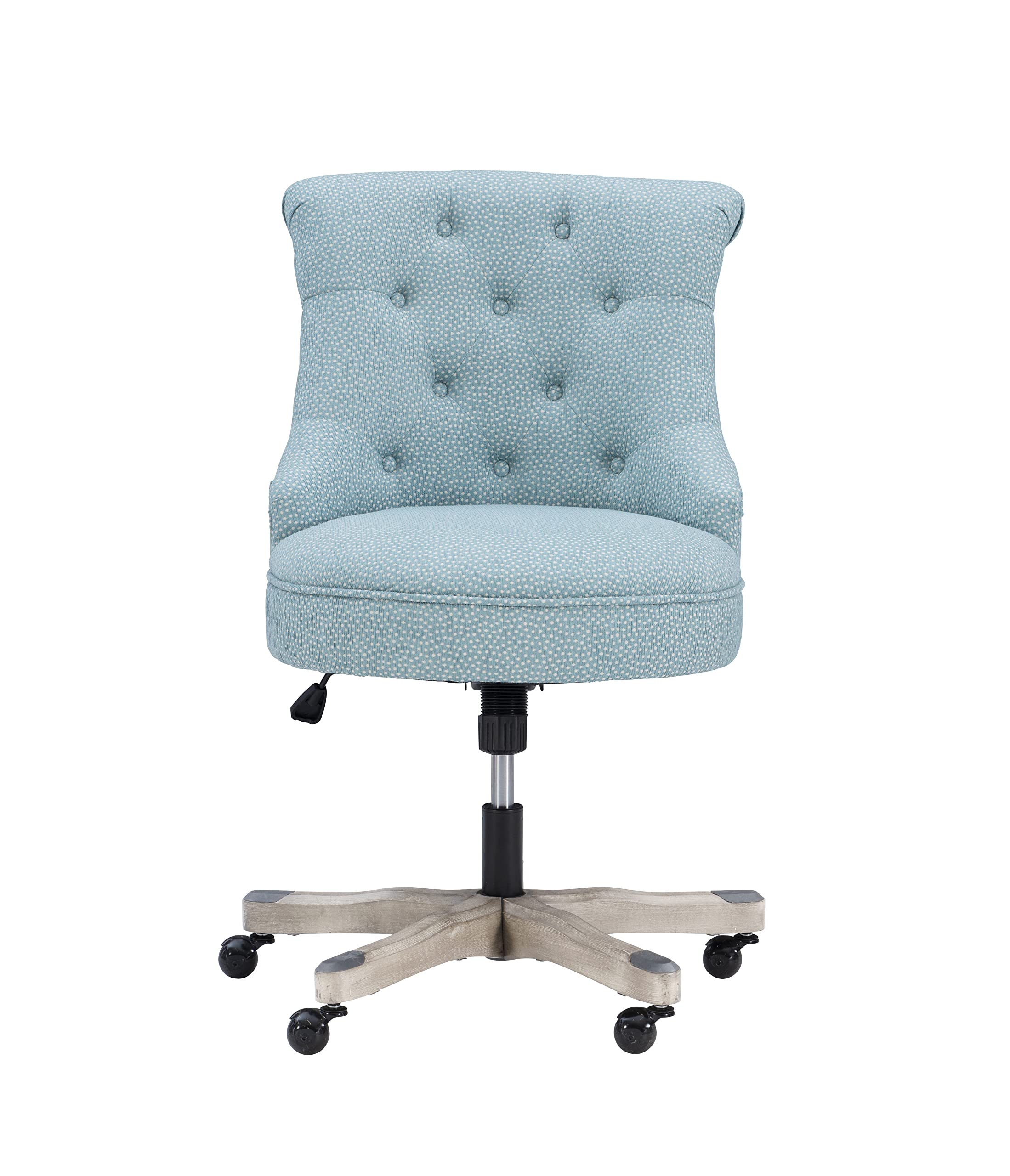 Linon Amzn0240 Talia Light Blue Office Chair, Gray
