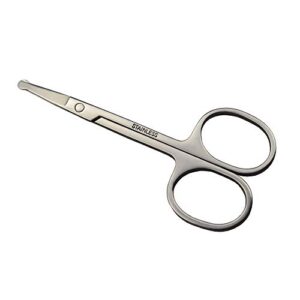 motanar 3.5-inch stainless steel dog pet round-tip home grooming scissors for nose hair,ear hair,face hair,paw hair