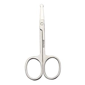 Motanar 3.5-Inch Stainless Steel Dog Pet Round-Tip Home Grooming Scissors for Nose Hair,Ear Hair,Face Hair,Paw Hair