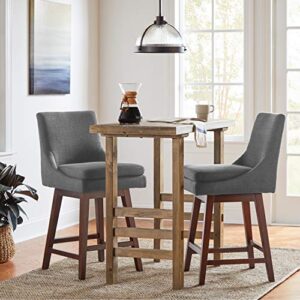 Amazon Brand – Stone & Beam Alaina Contemporary High-Back Swivel Seat Counter Stool, 39"H, Grey