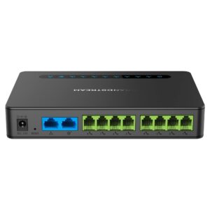 Grandstream Powerful 8-Port FXS Gateway with Gigabit NAT Router (HT818)