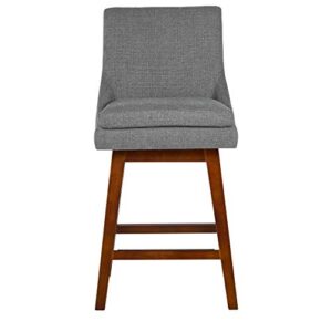 Amazon Brand – Stone & Beam Alaina Contemporary High-Back Swivel Seat Counter Stool, 39"H, Grey