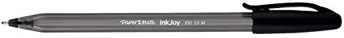 Paper Mate InkJoy 100ST Ballpoint Stick Pens, Medium Point, Black Ink, Pack of 8